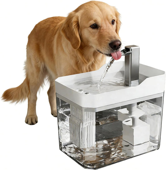 Pet Drinking Fountain 1.5L, Dynamic Easy-to-Clean Intelligent Sensing Waterer, Automatic Pet Water Feeder, Continuous Flow Hydration, for Dogs Cats Home Dorm Office Apartment Bedroom Living Room