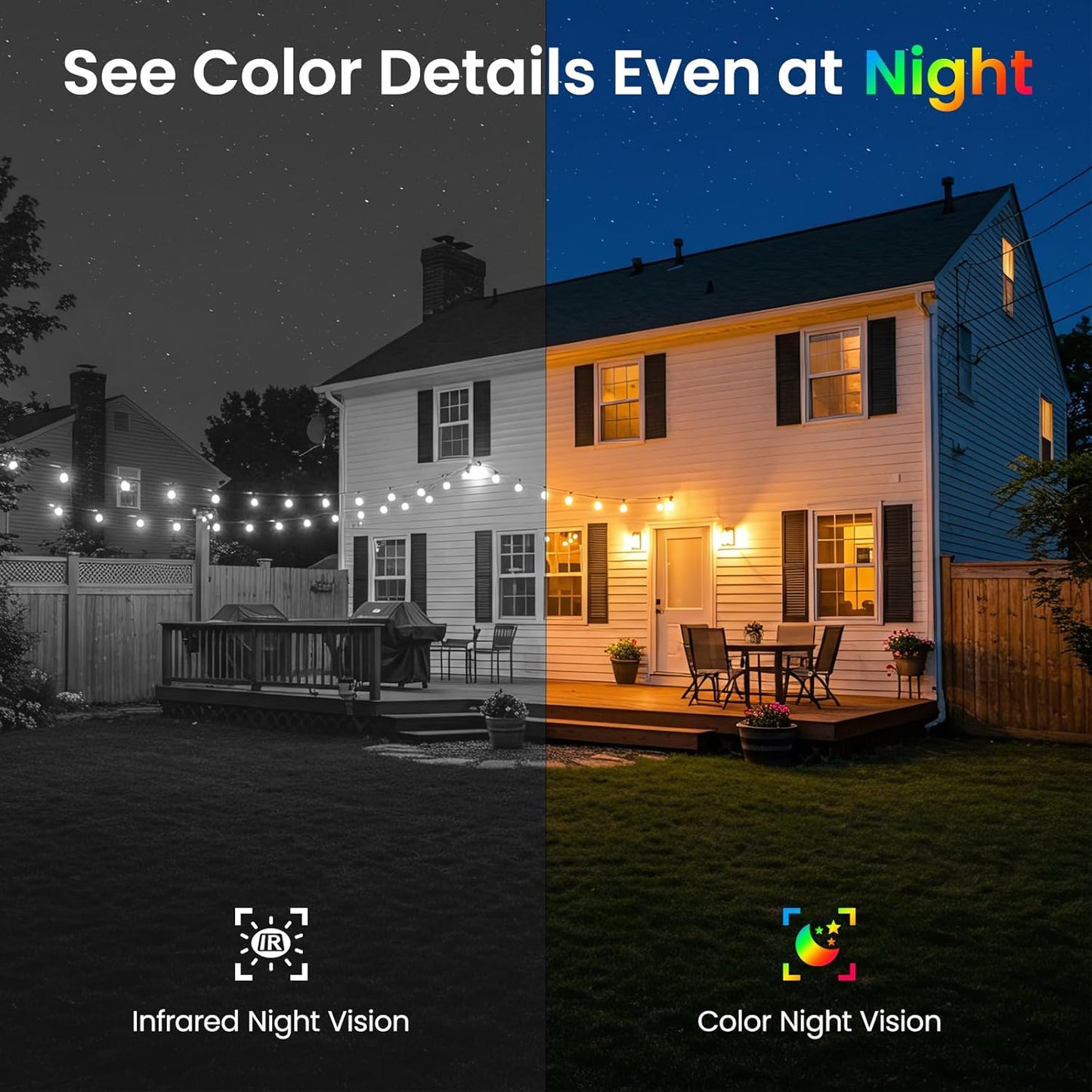 Security Cameras Wireless Outdoor-Solar&Battery Powered 2K 2.4G Cameras for Home Security, Instant Alert, AI Human Detection, Color Night Vision, 2-Way Talk, SD Storage, Work with Alexa, Z1 4P