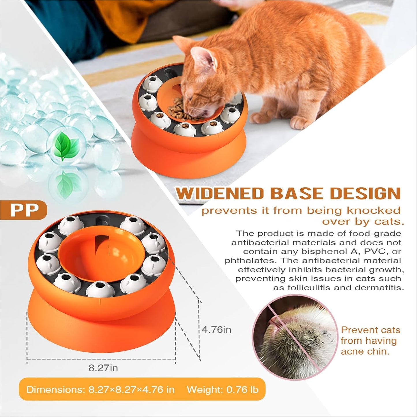 Puzzles for Cats, Cat Puzzle Feeder, Interactive Food Puzzle Toys for Indoor Cats, Mental Stimulation Puzzles for Cats