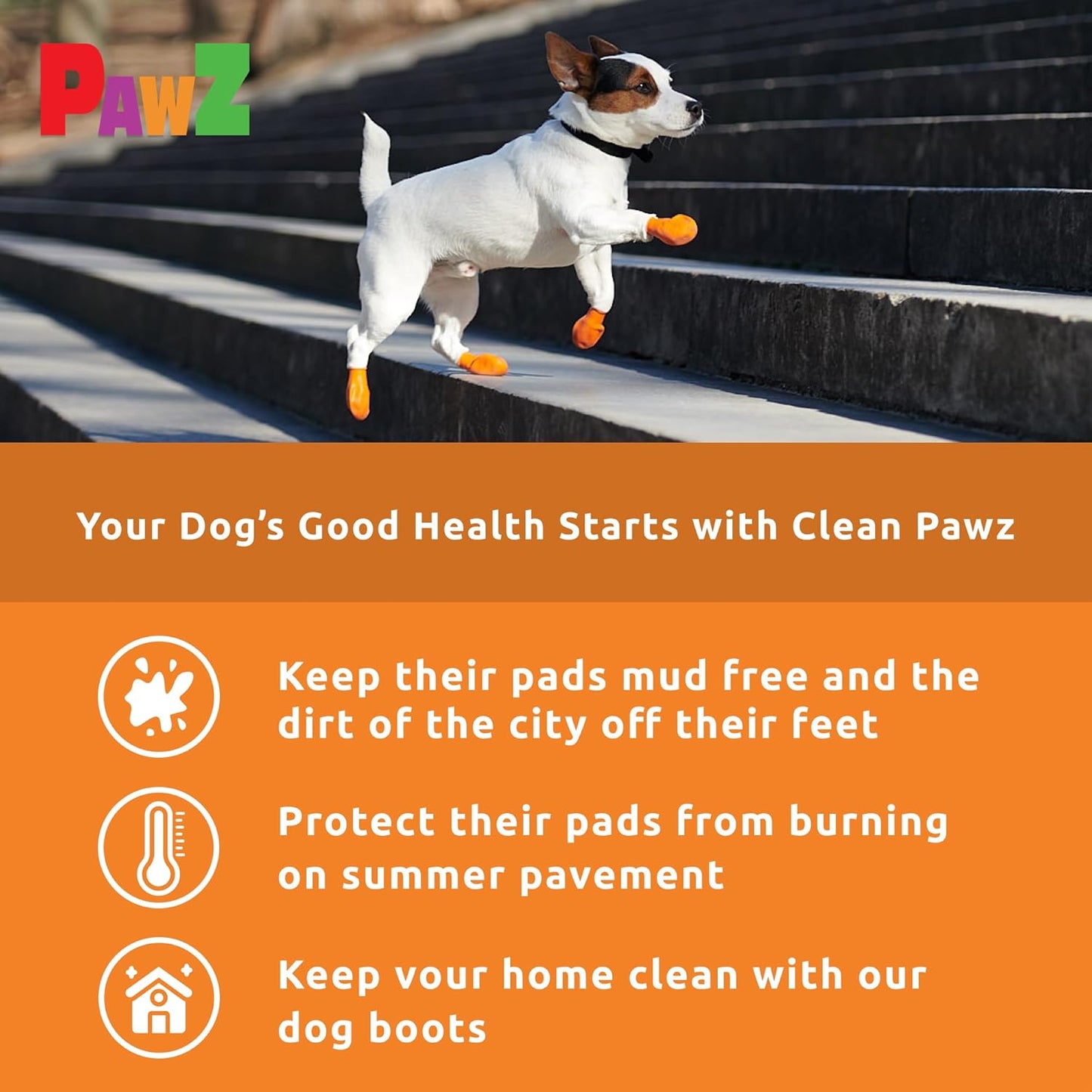 PawZ Rubber Dog Boots for Paws up to 2", 24 Total (2 Packs of 12) - All-Weather Booties for Hot Pavement, Snow, Mud, and Rain - Waterproof, Anti Slip Dog Socks - X-Small, Black