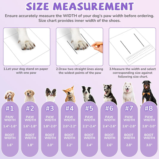 Dog Boots for Large Dogs, Medium Dog Shoes for Winter Snow Days, Waterproof Outdoor Dog Booties Fleece Lined Non- Slip with Reflective Strap for Snowy Hardwood Floor Hiking Walking, Size 7