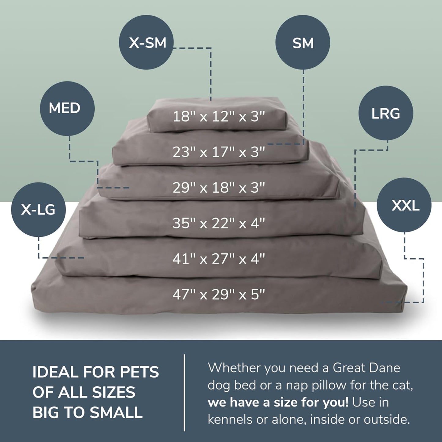 Naturepedic Organic Large Pet Bed - Super Plush Dog & Cat Beds - Ultra Supportive Dog Bed Mat - Ideal Pet Bed with No Polyurethane Foam - 35" x 22" x 4"