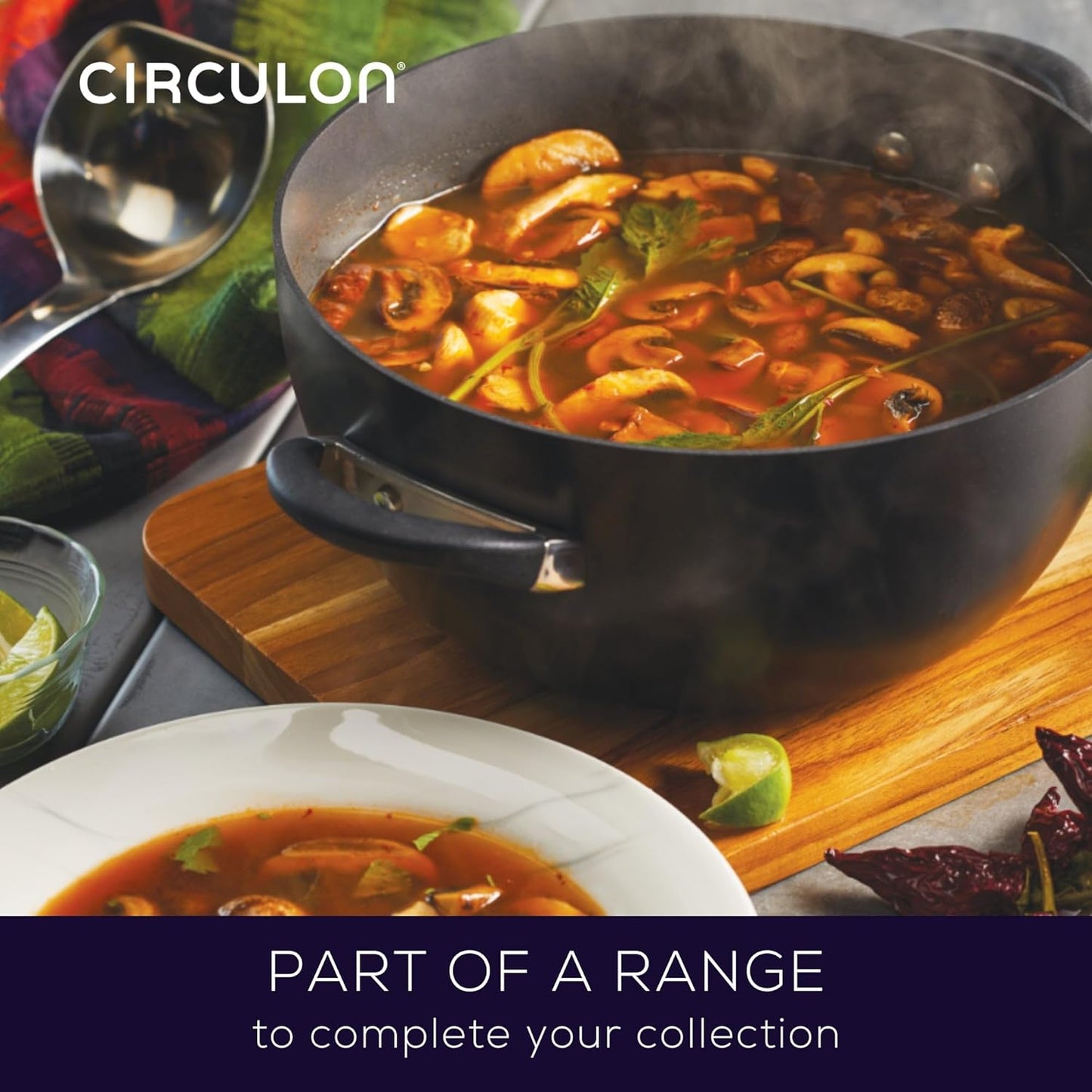 Circulon Symmetry Hard Anodized Nonstick Cookware Pots and Pans Set, 11-Piece, Black