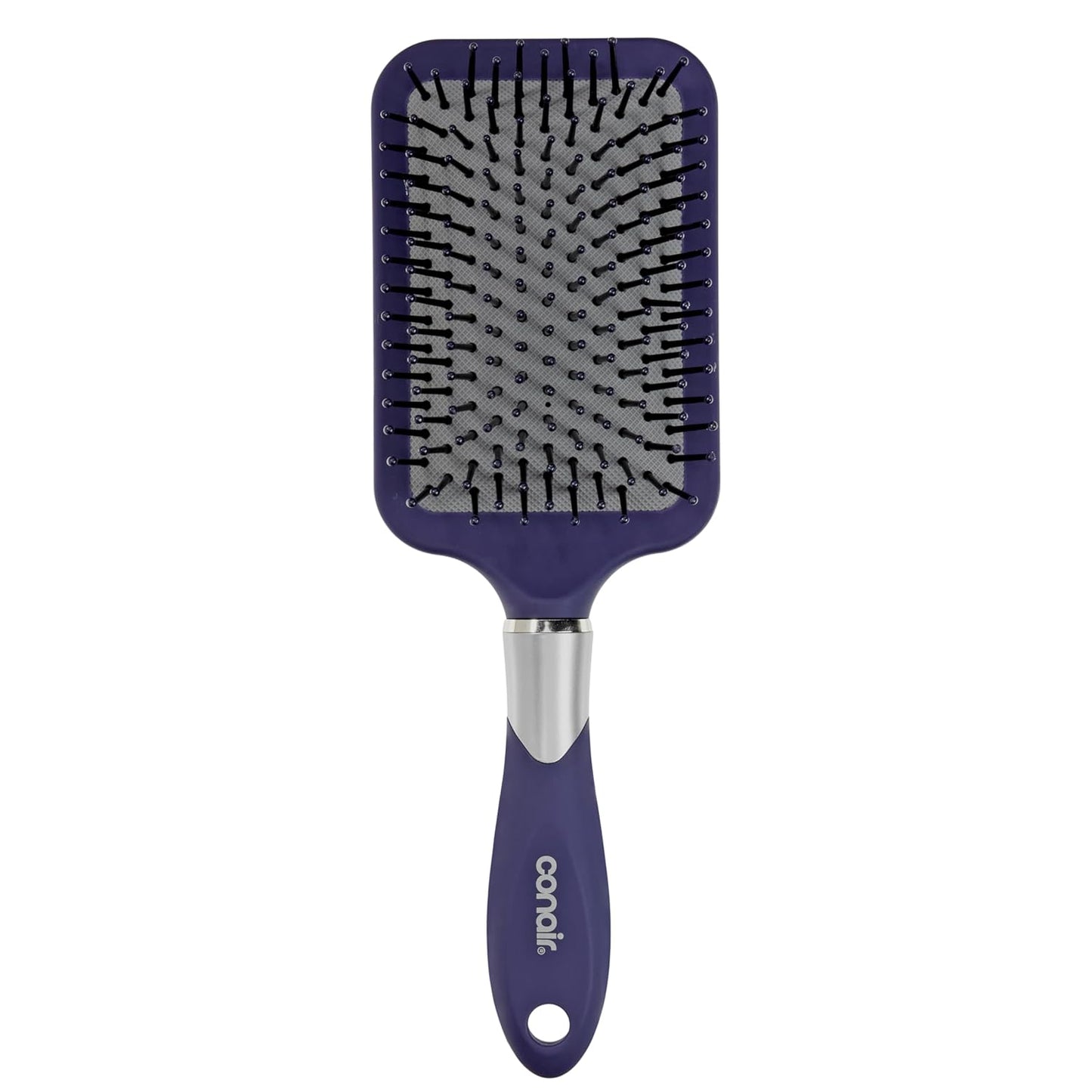 Conair Totally Smooth Ultra Paddle Brush, Wide Detangling Hair Brush with Ball-Tipped Bristles and Flexible Cushion Base, Ideal for Thick Hair, Color May Vary