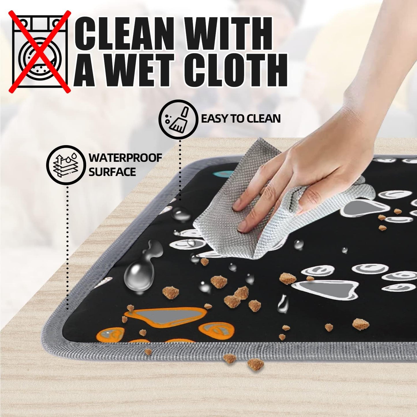 furrybaby Dog Heating Pad (24 x 16 in), Waterproof Pet Heating Pad for Dogs & Cats, Timer or Always-On Mode, Adjustable Temperature, Chew-Resistant, Black