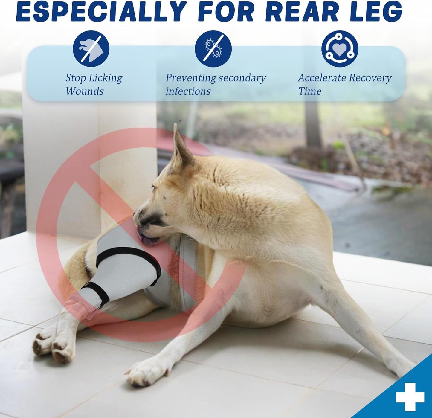 Sleeve for Dog Rear Leg to Stop Licking: Recovery Wrap After TPLO ACL Surgery, for Injured Back Legs, Alternative for Dog Cone for Leg Wounds