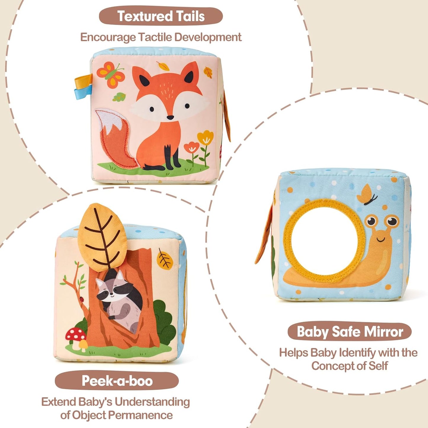 hahaland Baby Tissue Box Toy - Baby Toys 6-12 Months Montessori Toys for 6 Month Old Must Haves - Babies Boy Girl Gifts Baby Easter Basket Stuffers 6 9 12 18 Months Old Sensory Pulling Play Scarf Toy