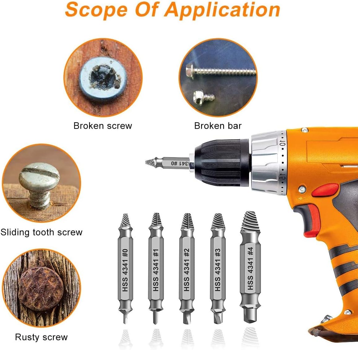 Gifts for Men,Damaged Screw Extractor Set,Fathers Day Gifts for Dad from Daughter Son,Mens Gifts for Dad,Husband,Stripped Screws Nuts & Bolts Drill Bit Tools for Easy Removal of Rusty Broken Screw