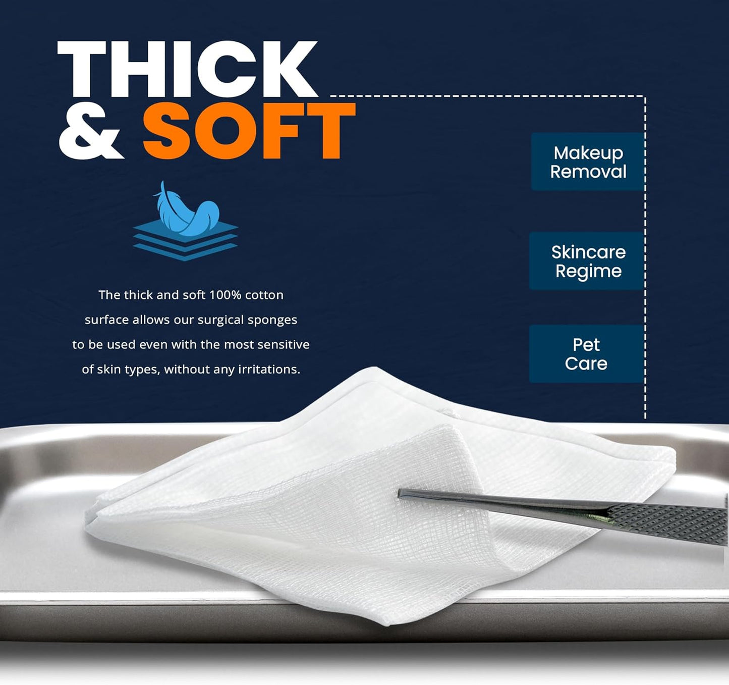 MED PRIDE 4”x 4” Gauze, 200 Surgical Sponges 12-ply Extra Absorbent | All-Gauze, Non-Sterile| Great for Wound Dressing, Prepping, Scrubbing & Cleaning| Essential First-Aid