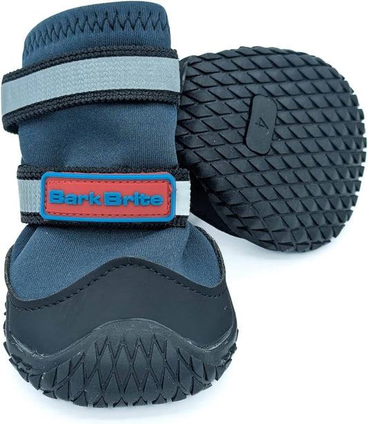Bark Brite New All Terrain All Weather Neoprene Dog Shoe (Stone Blue, Small)