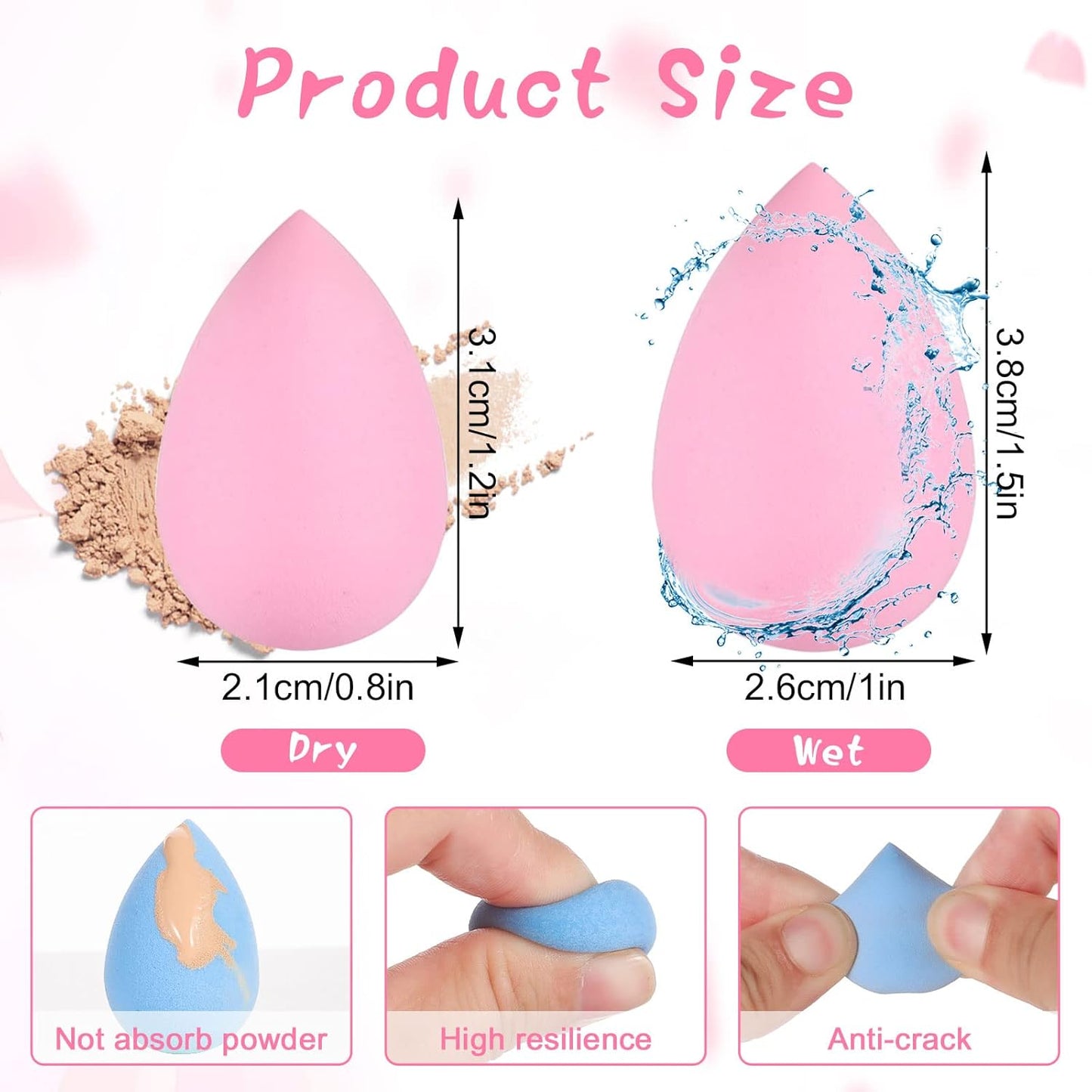 40Pcs Mini Makeup Sponge Multi Colored Beauty Sponges Professional Foundation Sponge Super Soft Facial Makeup Tools for Foundation, Powder, Liquid