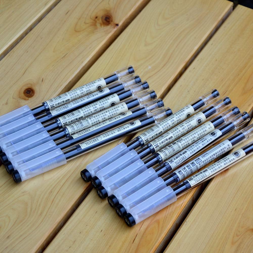 sencoo 12 pack Black Gel Ink Pen Extra Fine Point Pens Ballpoint pen 0.35mm Black Office School Stationery Students Pens