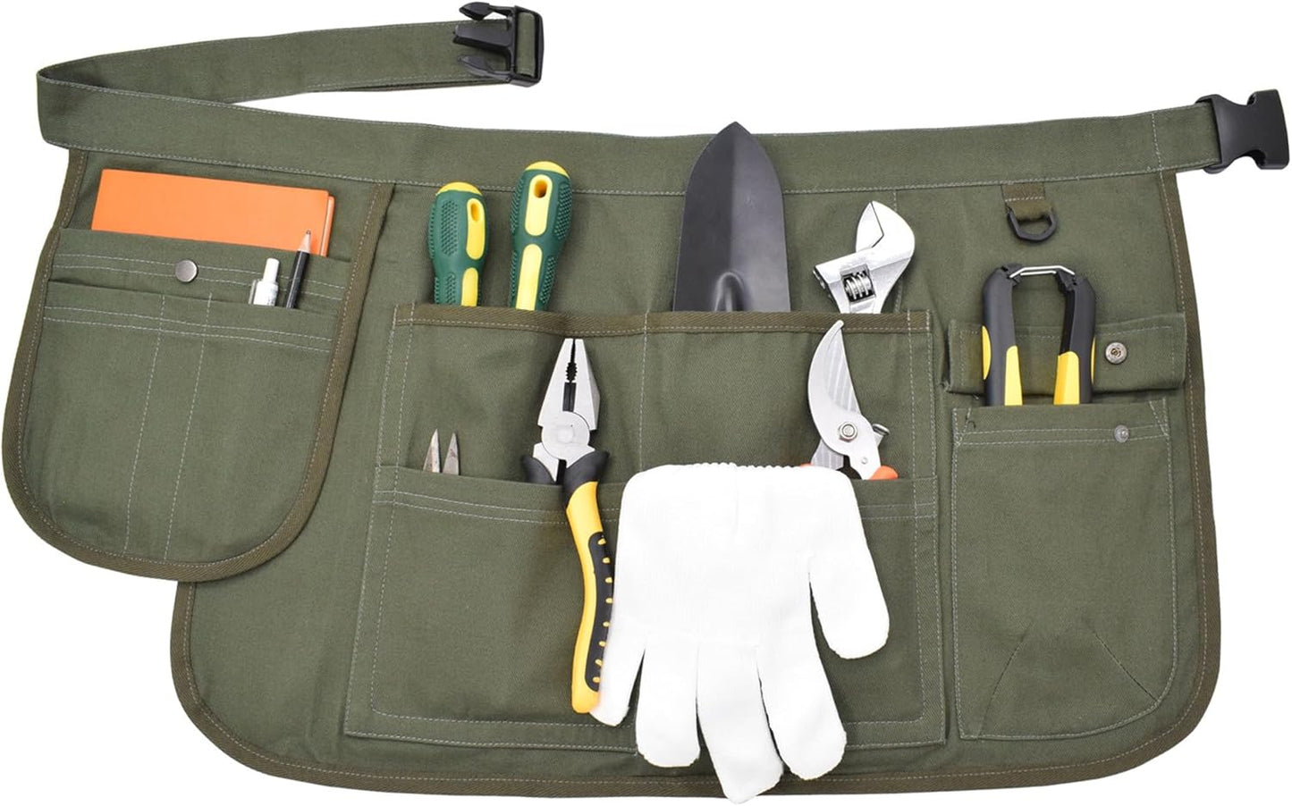 Nanxson Tool Apron Half Canvas Apron With Muti-Pockets for Home Garden Painting Crafting Woodworking CFG003