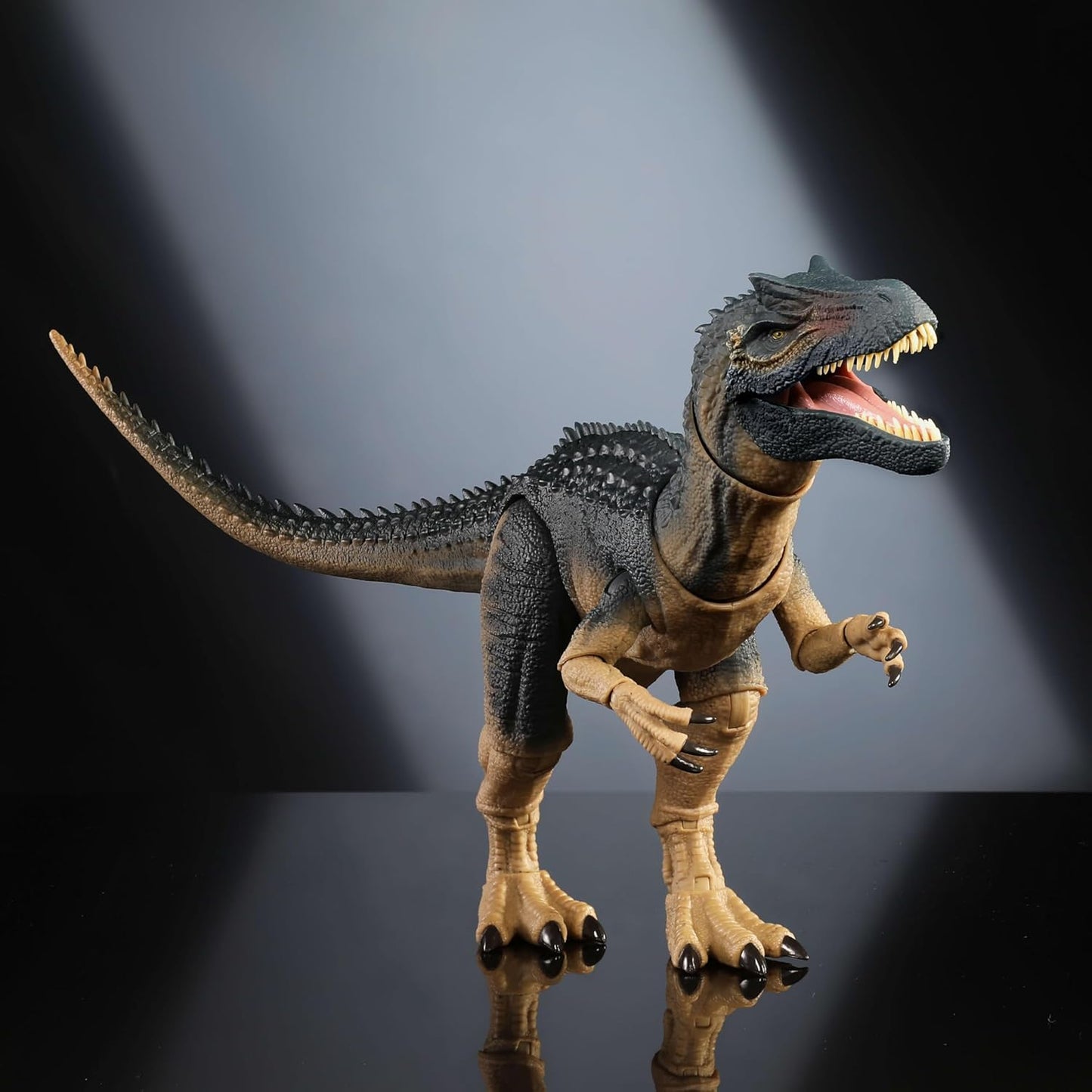 Mattel Jurassic World Hammond Collection Allosaurus Dinosaur Action Figure, Premium Movie Design, Glass Eyes & Wired Tail, 19 Points of Articulation (Amazon Exclusive)