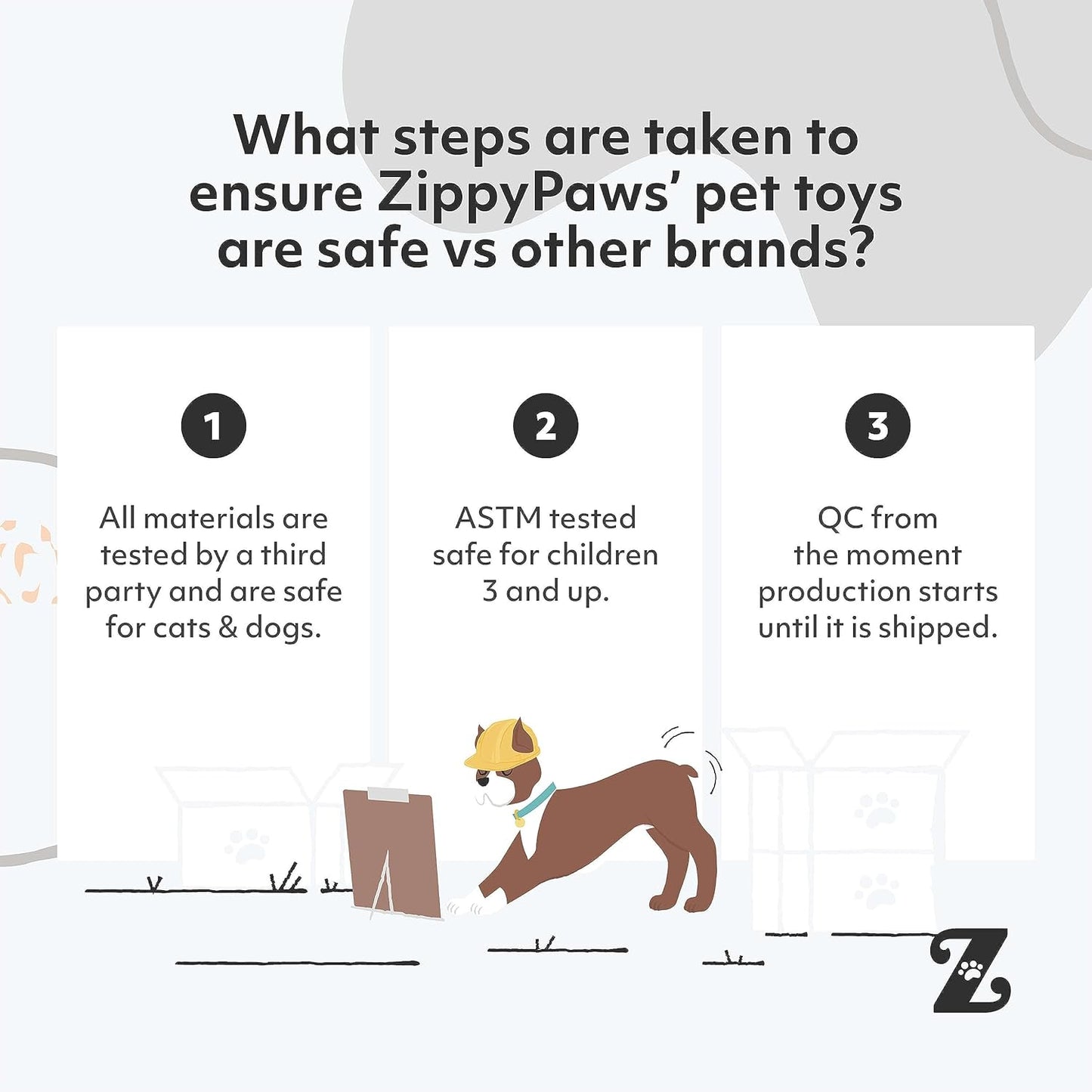 ZippyPaws Wedding Toy - Dog Squeaky Toy to Keep Them Busy, Cute Plush for Small, Medium, & Large Dogs, Stuffed Puppy Toy, Pet Products, Gift for All Breeds, 2 Round Squeakers - "I Do Too" Wedding Sign