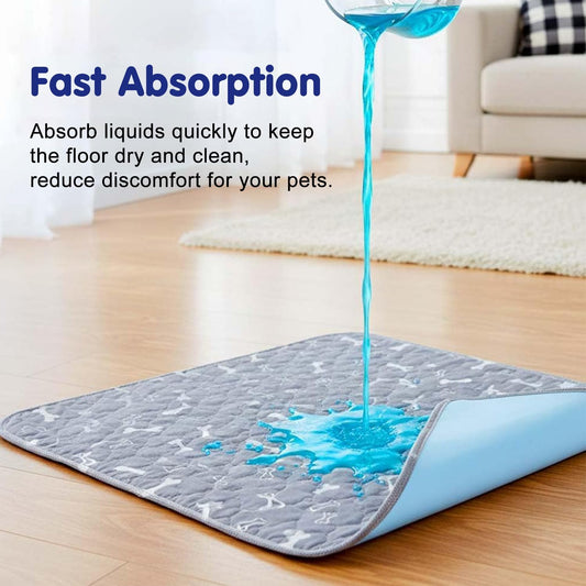 Puppy Pads with pheromones, Elite Pads for Cats, Washable Puppy Pads for Dogs and Cats, Leak-Proof & Anti-Slip Pet Training Pad for Home & Travel(Grey, L: 31.5" × 27.6")