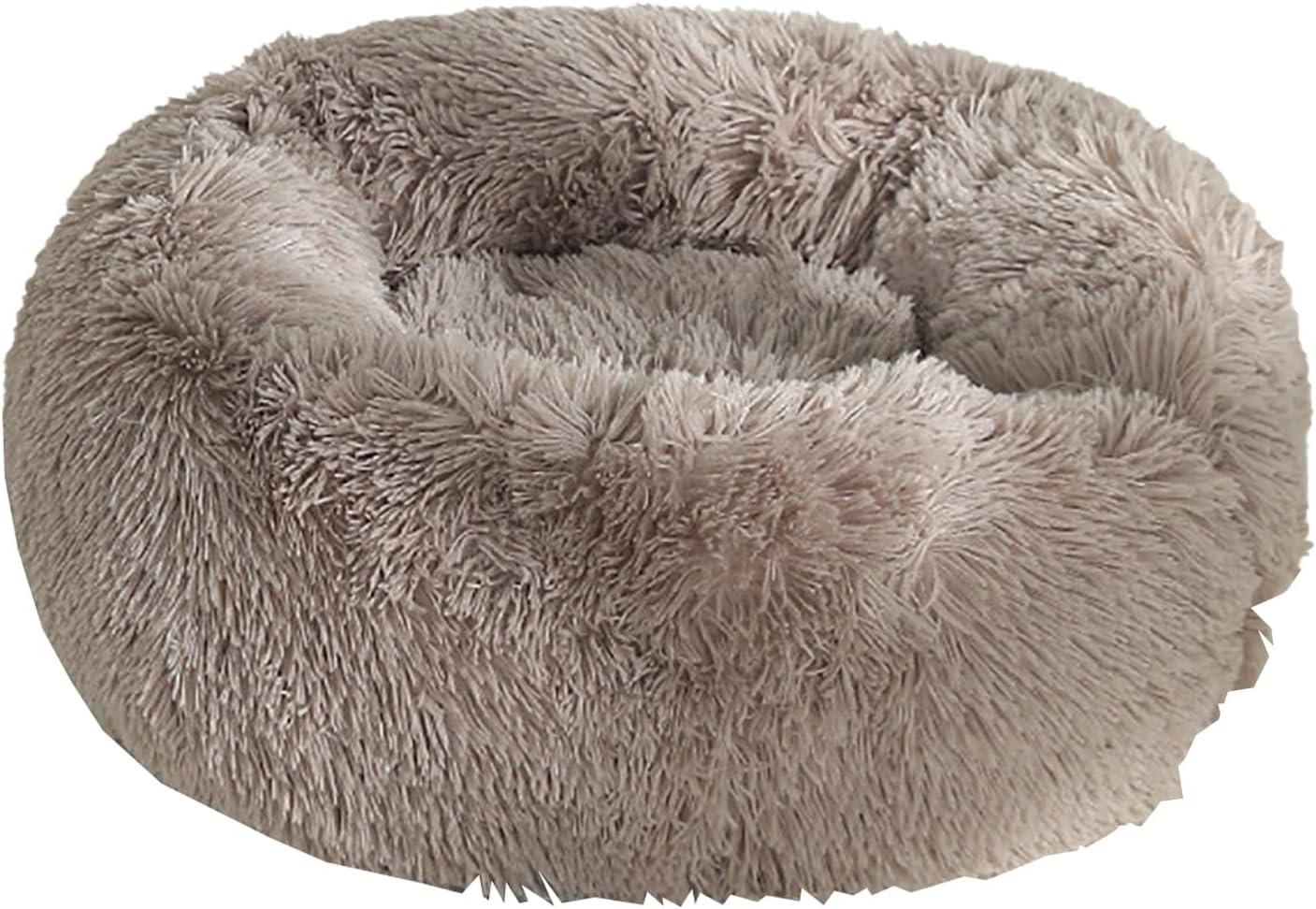 Dog Beds Calming Dog Bed Fluffy Donut Cuddler Cat Bed Round Donut Pet Bed for Cats and Small Dogs Cozy Soft Indoor Cat Pet Cushion Bed,4,S
