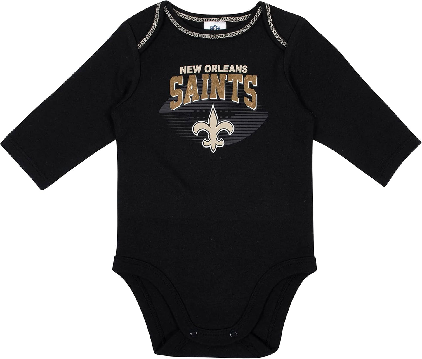 Gerber NFL unisex-baby Nfl Team 2 Pack Long Sleeve Onesie Bodysuit