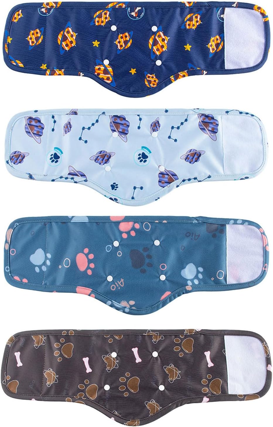 Dog Leak Diapers with Elastics Legs Soft Polyester Washable Diapers for Media Large Pee Pants