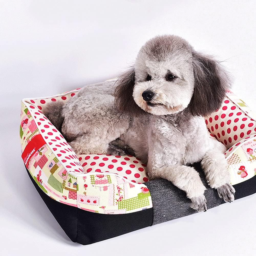 Pet Bed Dog Bed Pet Removable Cover Machine Washable Easy to Clean Dog Beds (Size : L) (Small)
