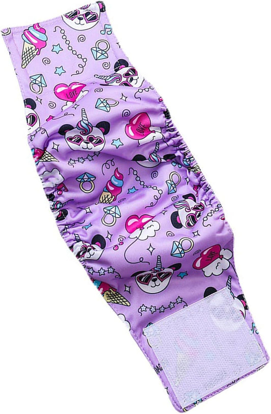 Male Dog Physiological Pant Breathable Adjustable Waist Reusable Washable Pet Diaper for Indoor Outdoor Use Polyester Material (L)