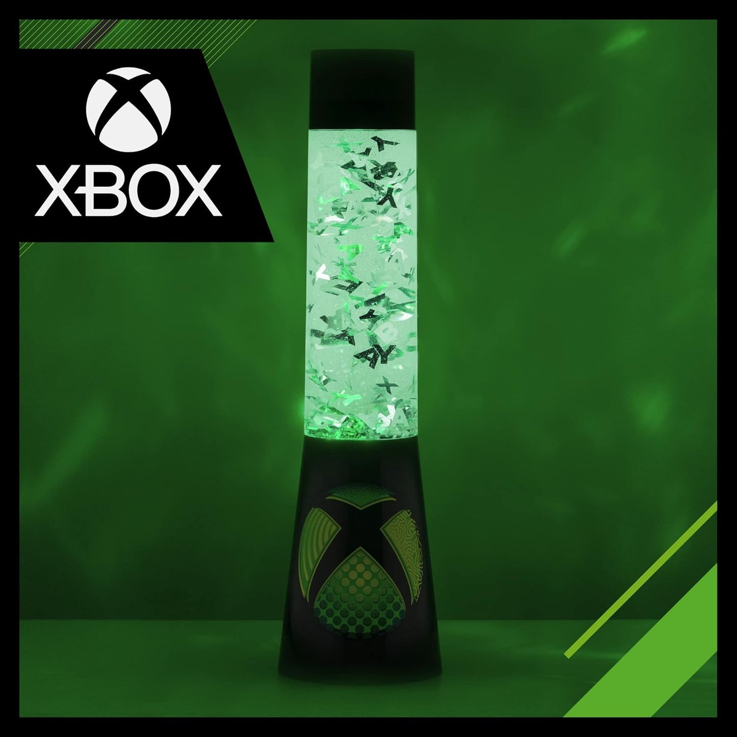 Paladone Xbox Glitter Flow Lamp, Night Light Mood Lighting, 33 cm