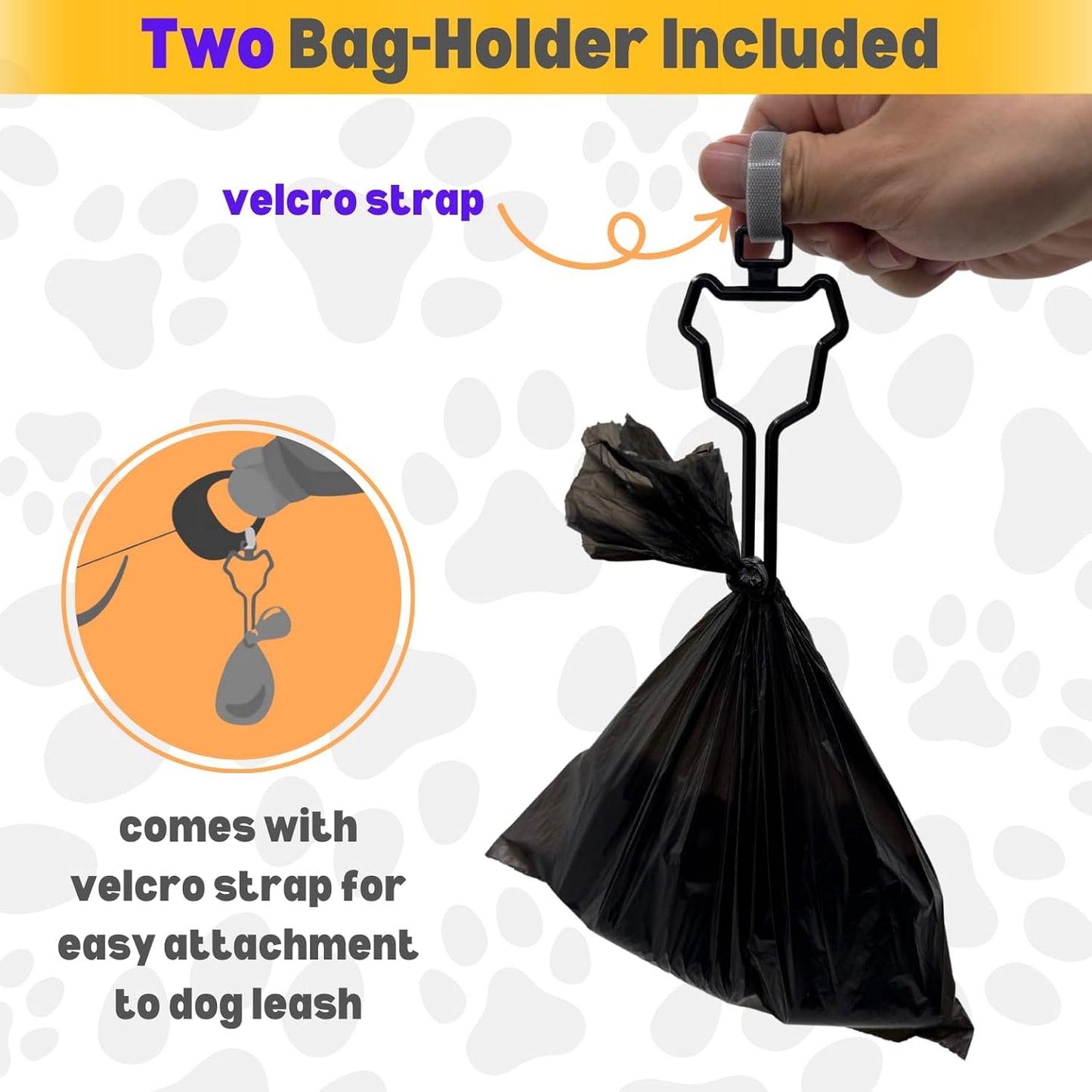 Dog Poop Bags Value Pack (1400 ct.) Extra Thick Strong Doggy Bags Guaranteed Leak-Proof Biodegradable Poop Bags w/Dispenser Eco-friendly Landfill-Degradable Refill Rolls (Black, 70 Rolls, Unscented)