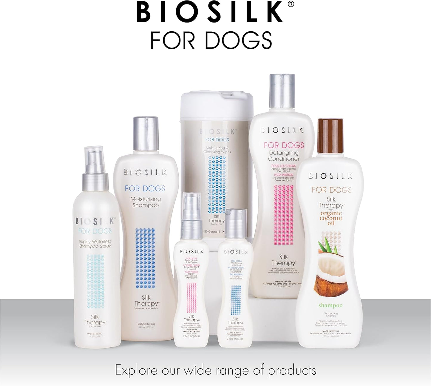 BioSilk for Dogs Silk Therapy Dog Detangling Conditioner, Dog Coat Conditioner to Help Smooth Knots and Tangles and Support Soft Manageable Coats during Routine Grooming, 12 Fl Oz