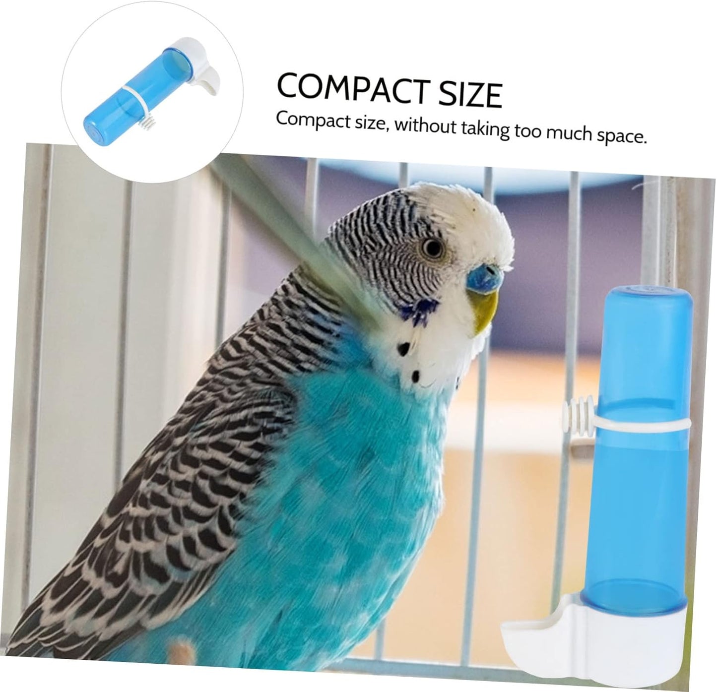 Milisten Automatic Plastic Bird Water Dispenser Compact Wear Water Container Tool for Pet Birds Parrots Cage Use