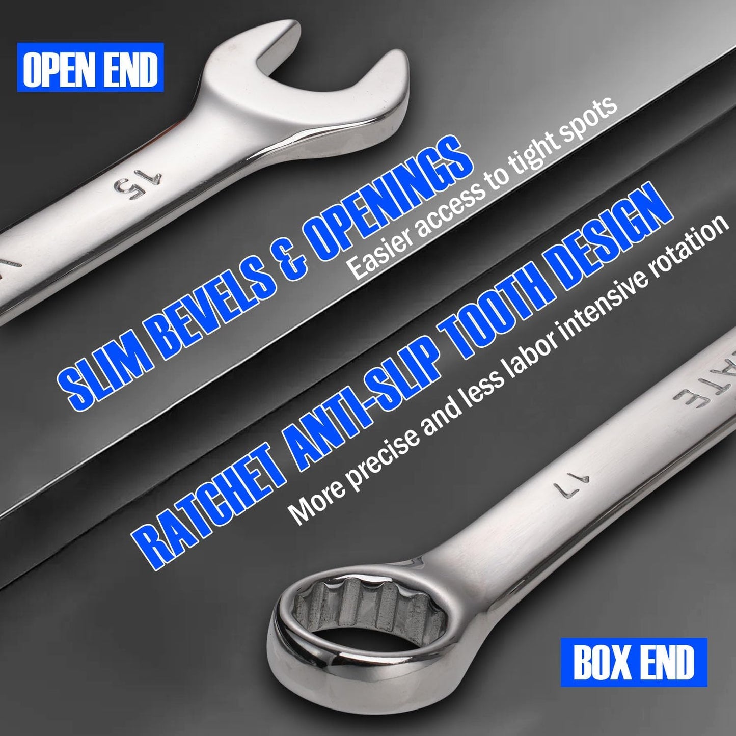 vivicreate 20-Piece Wrench Set, Metric Wrench Set 6mm-32mm, Combination Wrench Sets with Oxford Cloth Storage Bag for Home, Garage, Automotive Repair and Emergency Use - Made in India