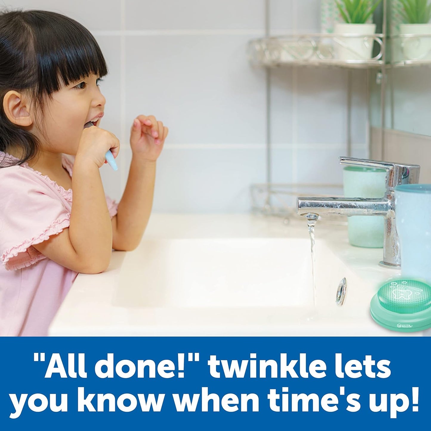 Learning Resources 2-Minute Toothbrushing Timer - 1 Piece, Age 3+, Kids Dental Health, Toddler Toothbrush for Boys and Girls