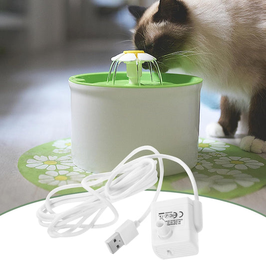 Kichvoe Pet Water Fountain Pump with 3 Modes Submersible Quiet Water Dispenser Pump for Cats Dogs Adjustable Flow Bite-Resistant Compact 1.57 Inch