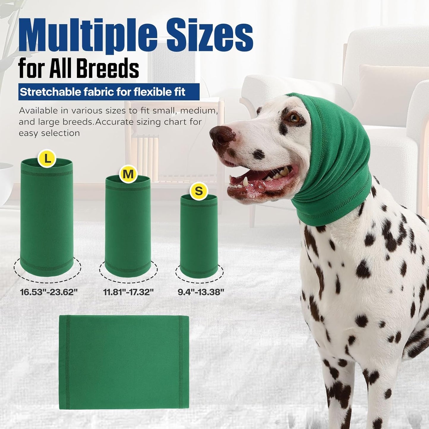 Dog Calming Hoodie Quiet Head Cover Sleeves Anxiety Relief/Noise Protection - Grooming - Thunder - Fireworks