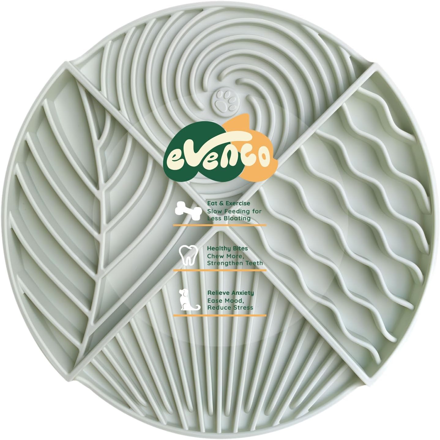 Slow Feeder Dog Bowls, Lick Mat for Dog, Silicone Dog Feeding Bowls with Suction Cups, Green