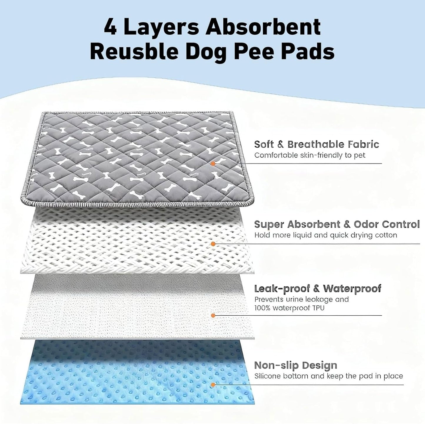 Puppy Pads with Pheromones,Washable Puppy Pee Pads for Dogs,Reusable Puppy Pads Washable for Dogs & Cats, Washable,Durable Leak-Proof & Anti-Slip Pet Training Pads for Home & Trave(Brown Puppy,M)