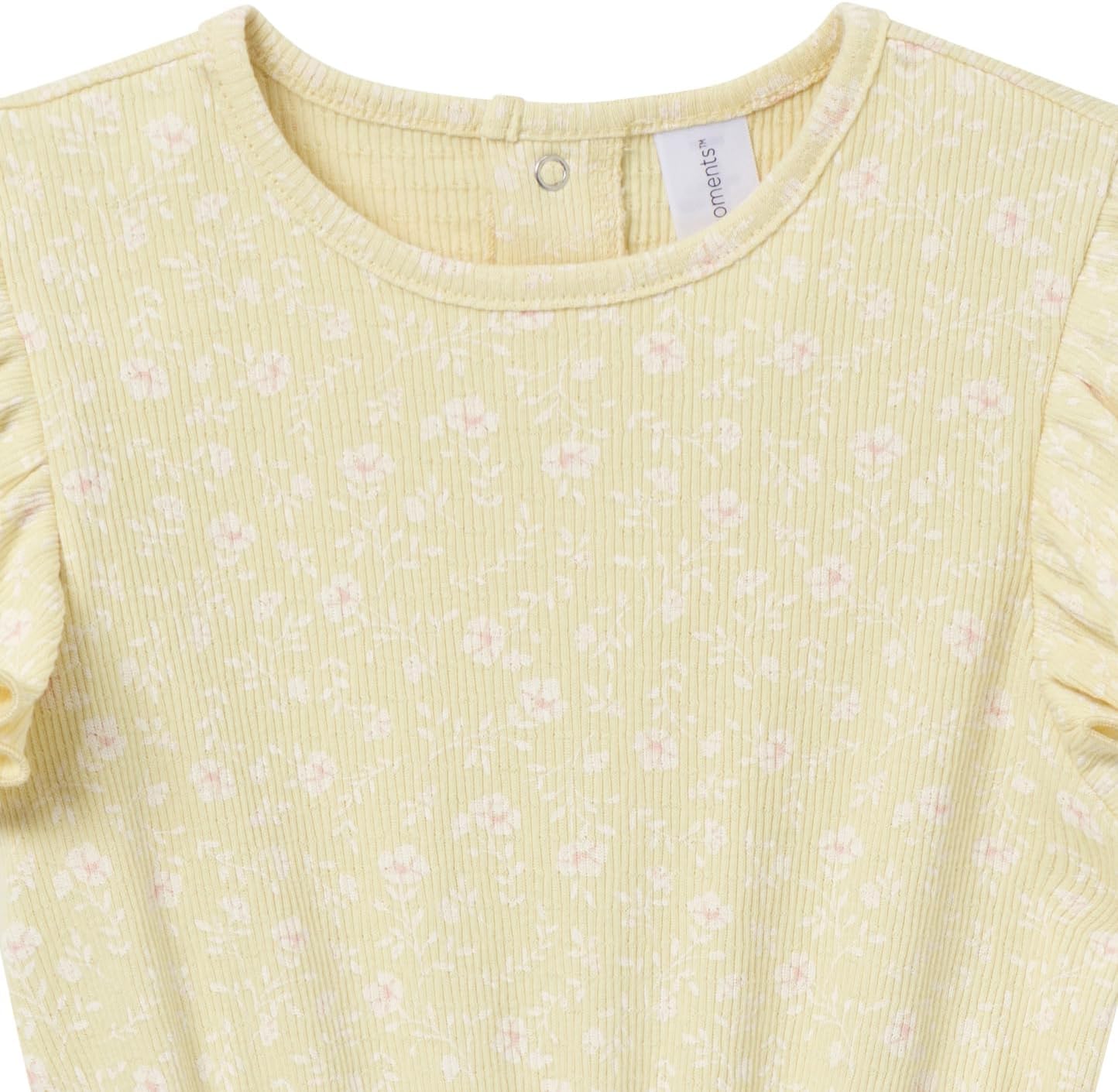 Modern Moments by Gerber Baby Girls' Flutter Sleeve Romper