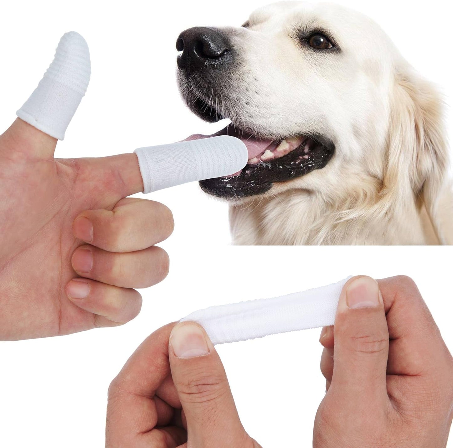 20 PCS Dog Toothbrush Pet Toothbrushs Finger Toothbrushs cat Too thbrush Washable & Comfortable & Durable 1 Set for 2 Fingers(20)