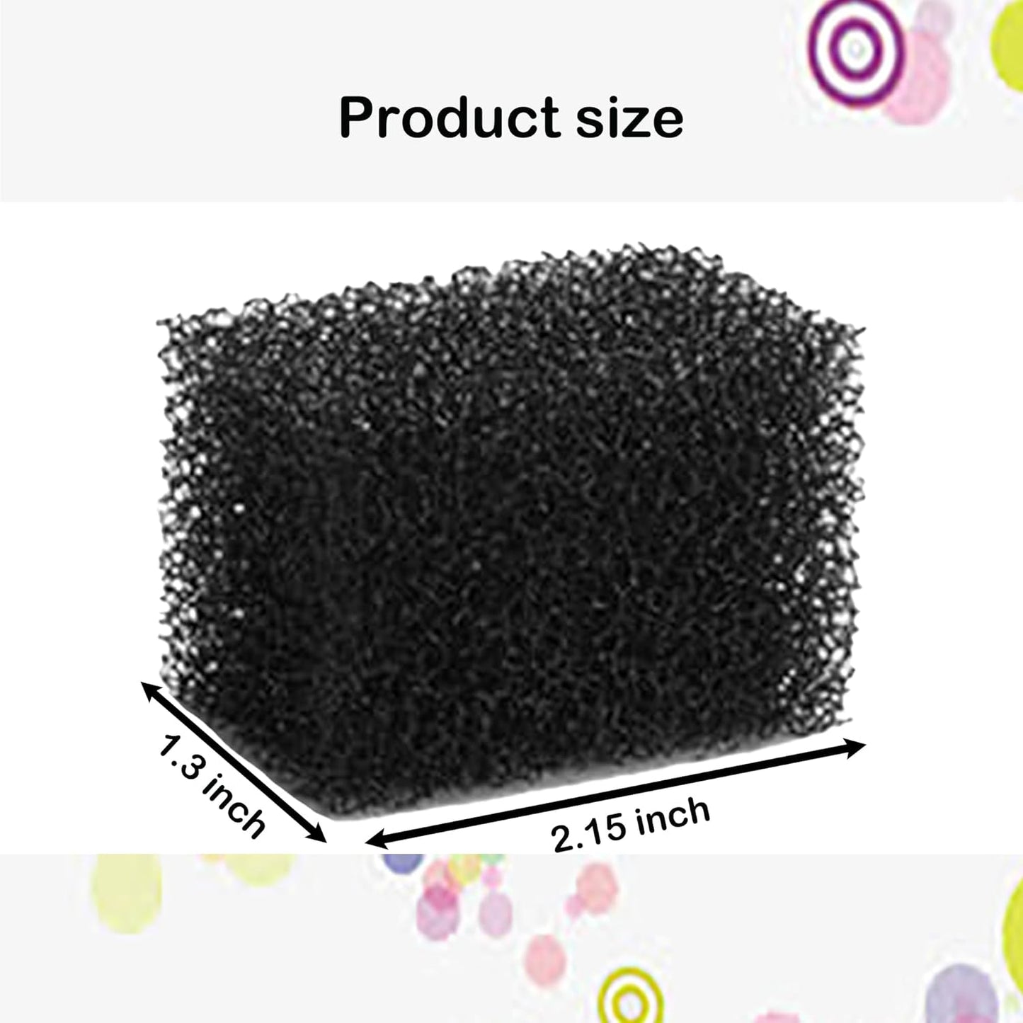 10 Pack Replacement Pre-Filter Sponges for 84oz/ 2.5L Pet Fountain Cat Water Fountain Dog Water Dispenser