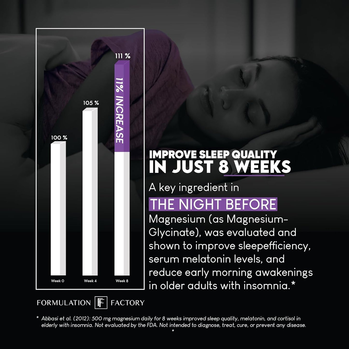 The Night Before 10-in-1 Midnight Maximizer Sleep Aid, Stress Relief, Cognition, Relaxation, Recovery, Focus, Magnesium Glycinate, L-Theanine & More, (120 Capsules – 2 Month Supply)