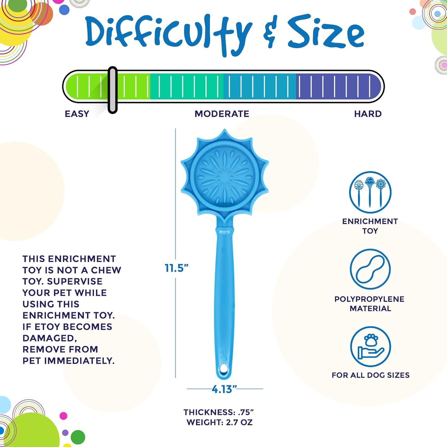 SodaPup Lick Sticks eToy – Durable Interactive Enrichment Toy Made in USA from Non-Toxic, Pet-Safe, Food Safe Material for Bonding, Training, Calming, Mental Stimulation, Oral Health & More
