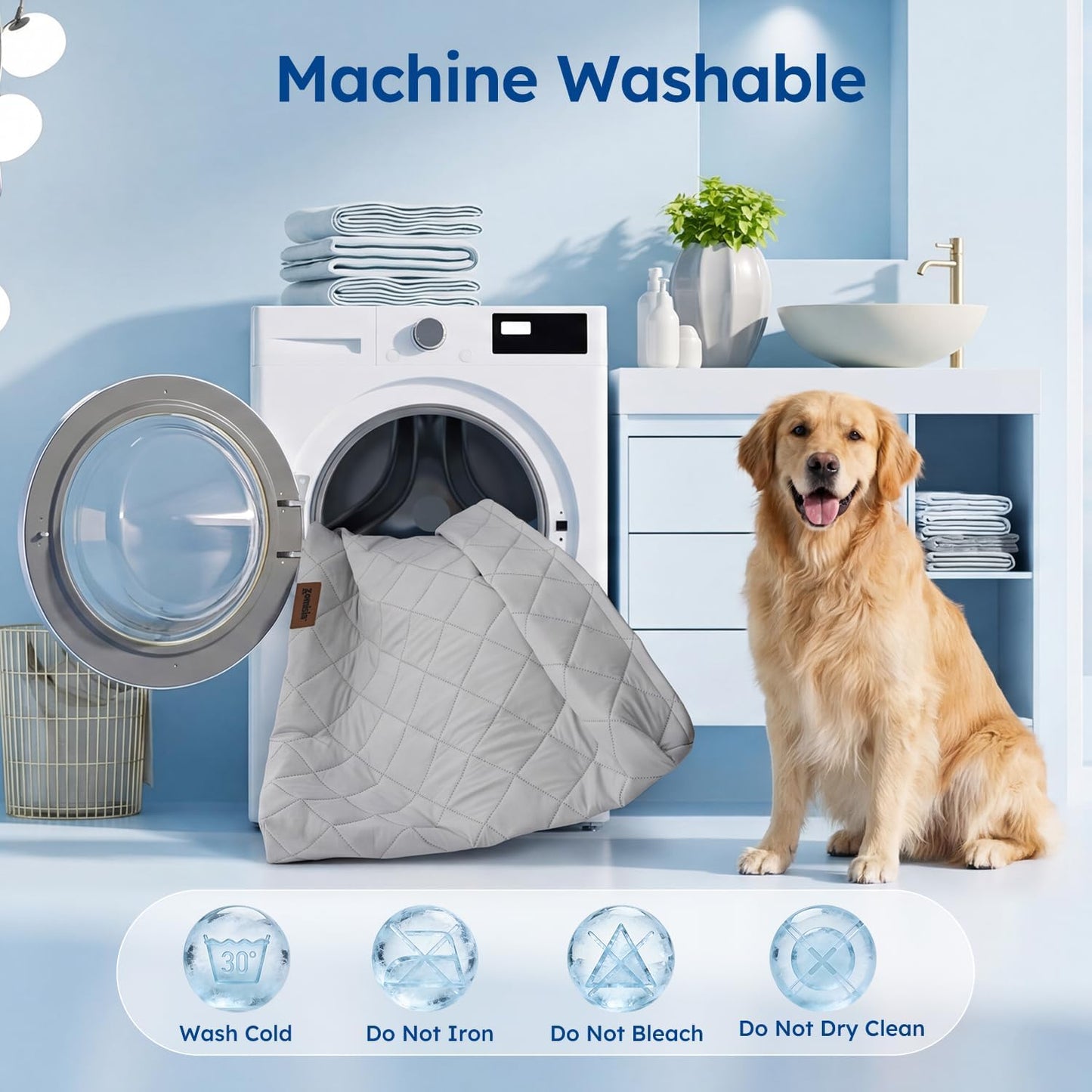 Orthopedic Cooling Dog Bed, Q-Max>0.5 Cooling Mat XXL for Cate with Removable Washable Cover, Breathable Egg Crate Foam Summer Pad for Furry Pets Outdoor, 47x29 Inch, Grey