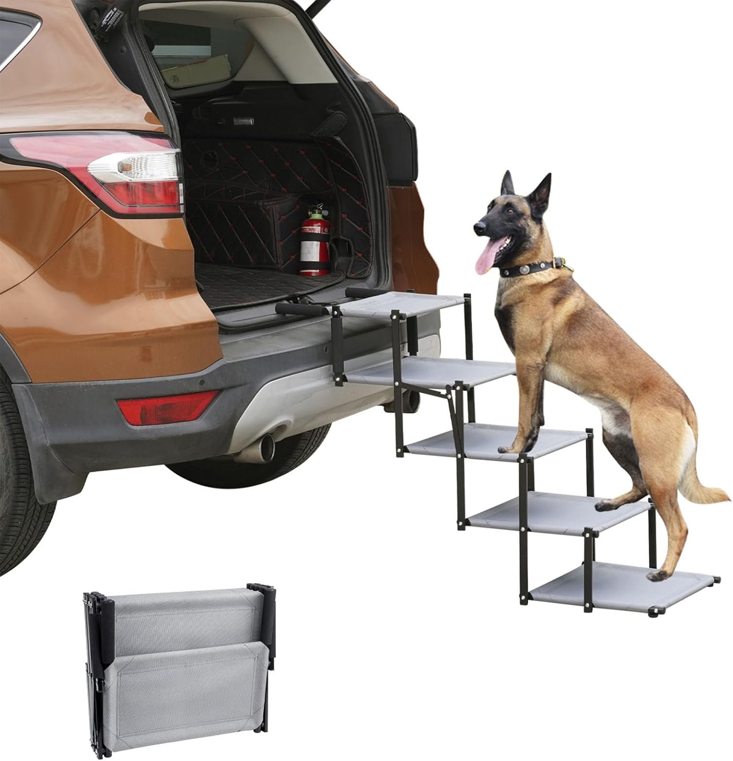 Dog Car Steps,Dog Car Stairs,Folding Pet Ladders,Portable Ramps for Cars and SUVs,Secure Buckle,Wear-Resistant,Folding Design