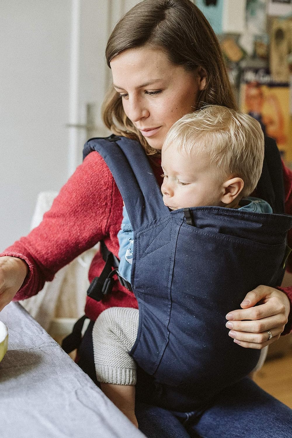 Boba Baby Carrier Classic - Backpack or Front Pack Baby Sling for 7 lb Infants and Toddlers up to 45 pounds (Navy)