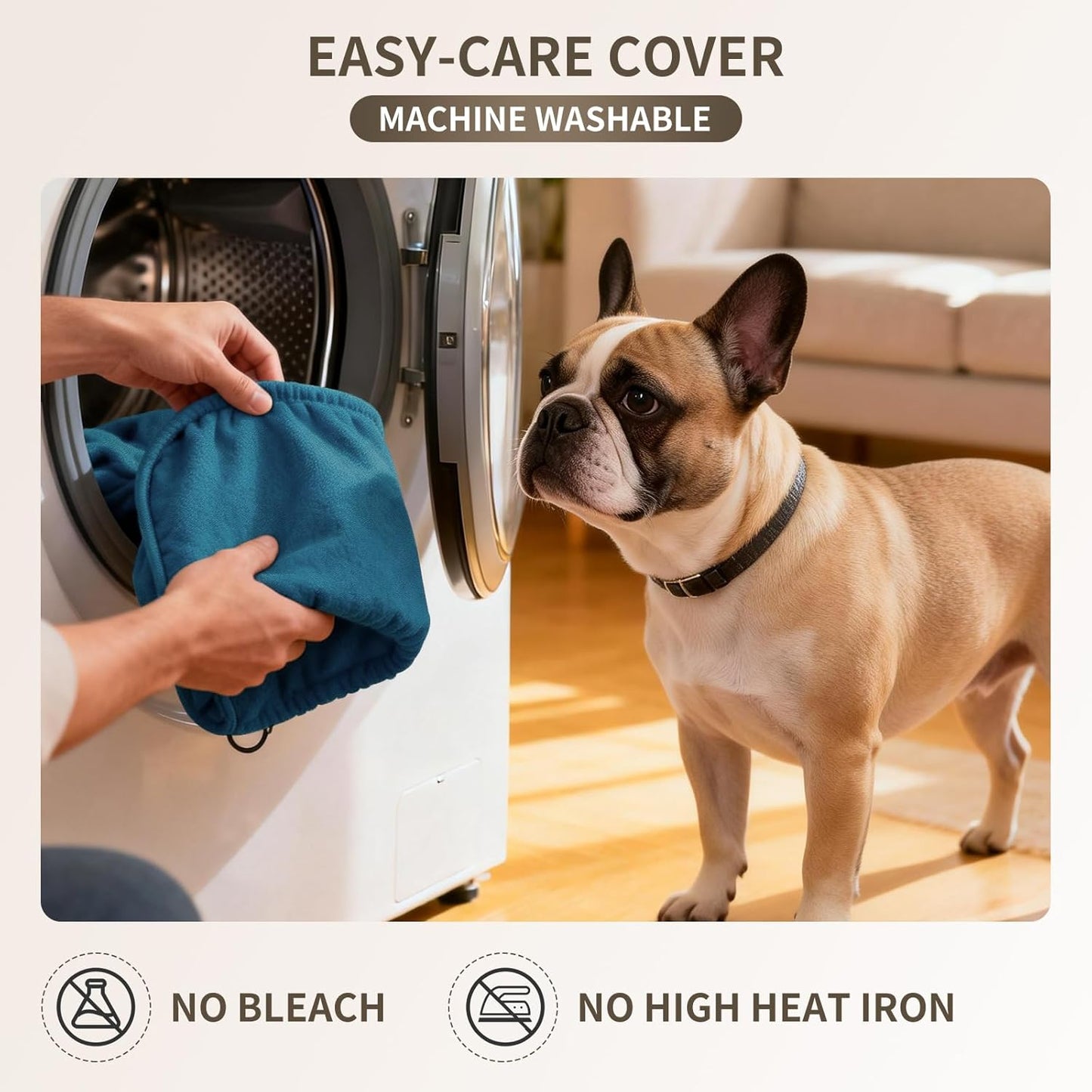 Orthopedic Dog Bed – 28"x19"x6" Small – Cooling Gel Memory Foam, Double Waterproof Cover, Non-Slip, Tech Fabric Cover (Turquoise)