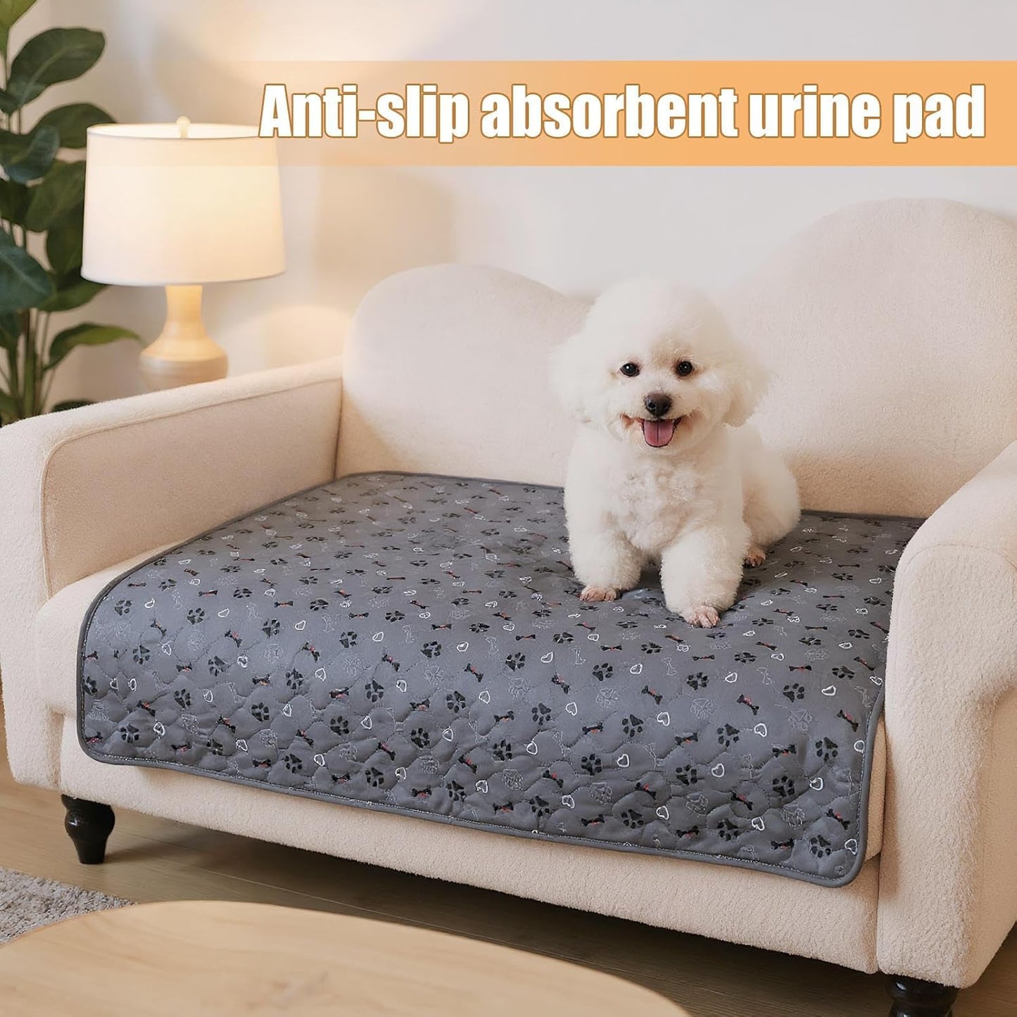 Dog Pee Pads, Puppy Training Sheets, 39.37x27.56 Inches Fast Drying Absorbent Mat, Non Slip Liner for Nursing Home Travel Vet Clinics Elderly Care Crate and Pet Hygiene Maintenance