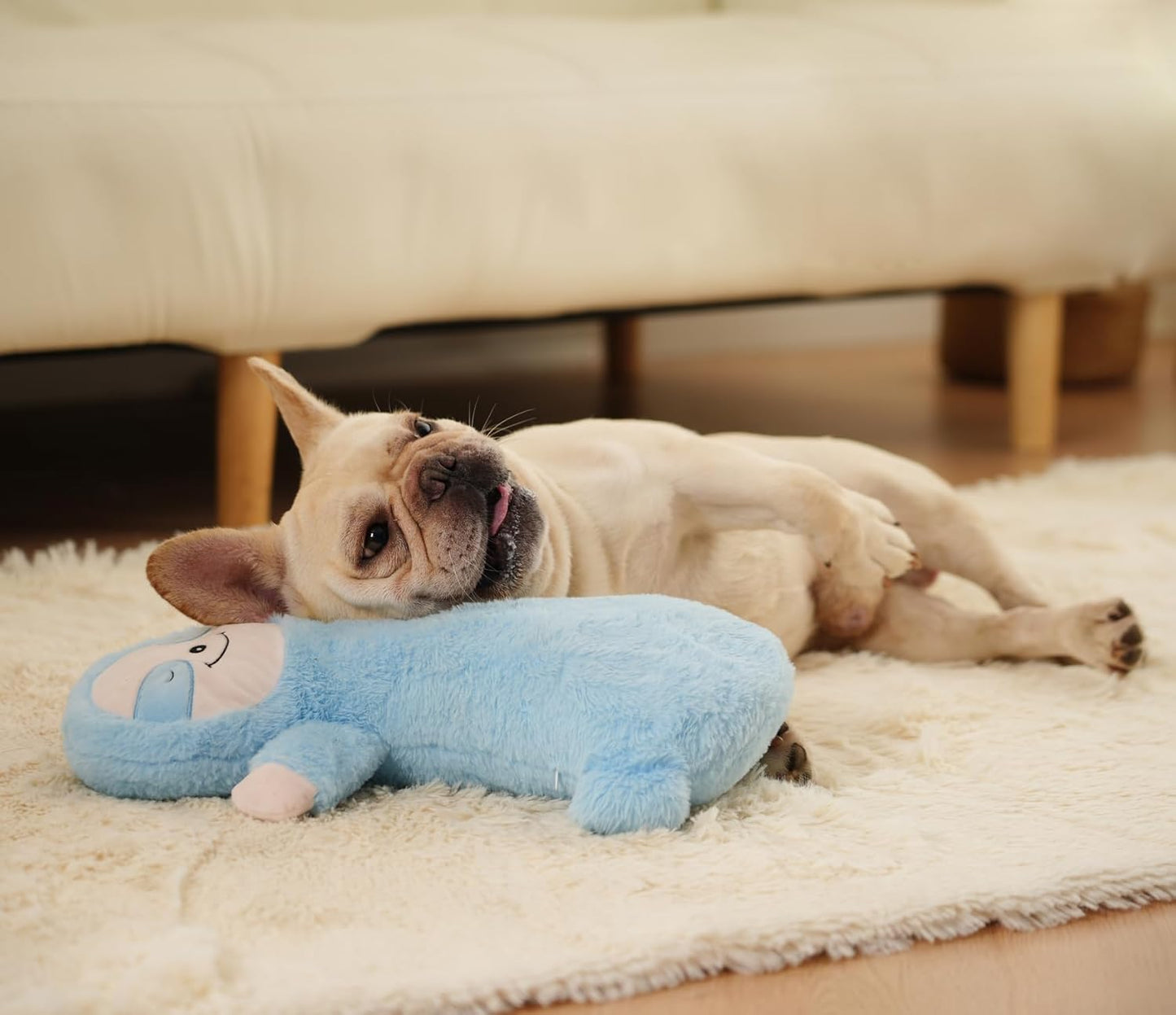 HushHarbor Puppy Heartbeat Toy Pillow, Anxiety Relief Sleep Aid, Sloth-Shaped Protects Neck Dog Plush Toys,Cat Neck Pillow & Pet Calming