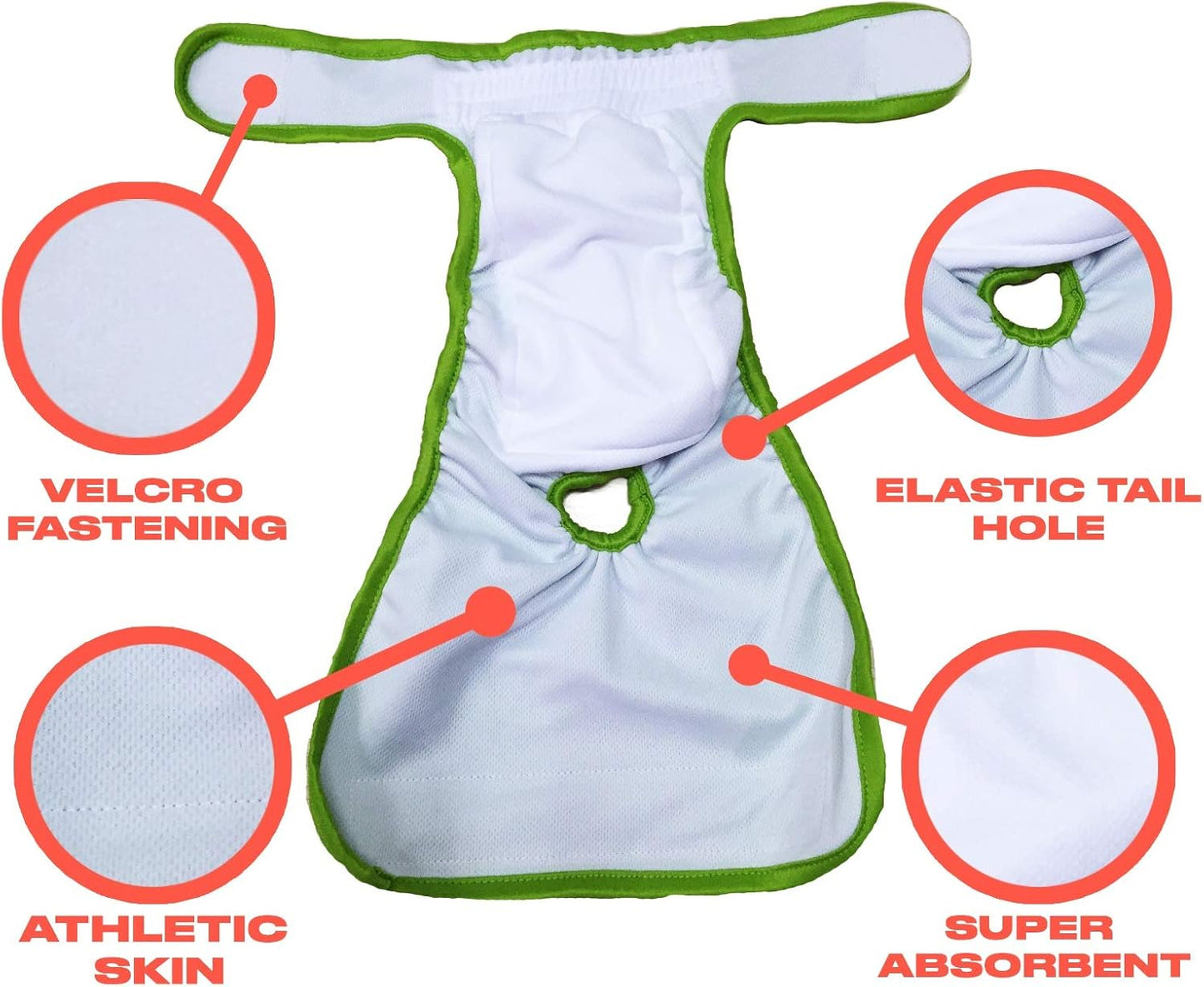 Dog Diapers Washable & Reusable Female and Male Dog Diapers Materials Durable Machine Washable Solution for Pet Incontinence and Long Travels - 3 Pack Set (L, New)