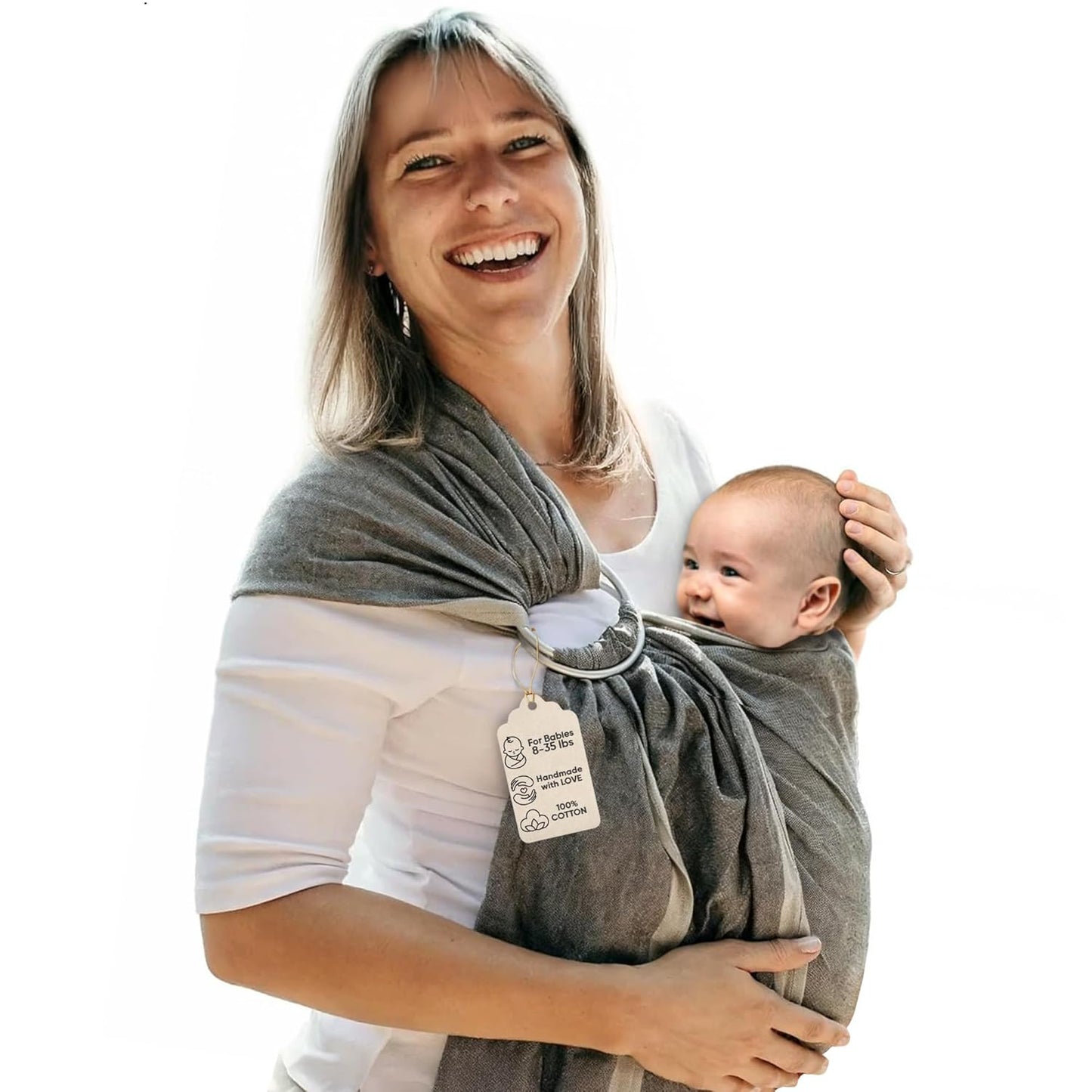 Hip Baby Wrap - Infant Wrap Carrier for Newborns & Toddlers - Soft Cotton Baby Wrap for Comfortable Babywearing - Ideal for Nursing and Infant Shower Gifts - Adjustable Baby Sling, 8-35 lbs - Midnight