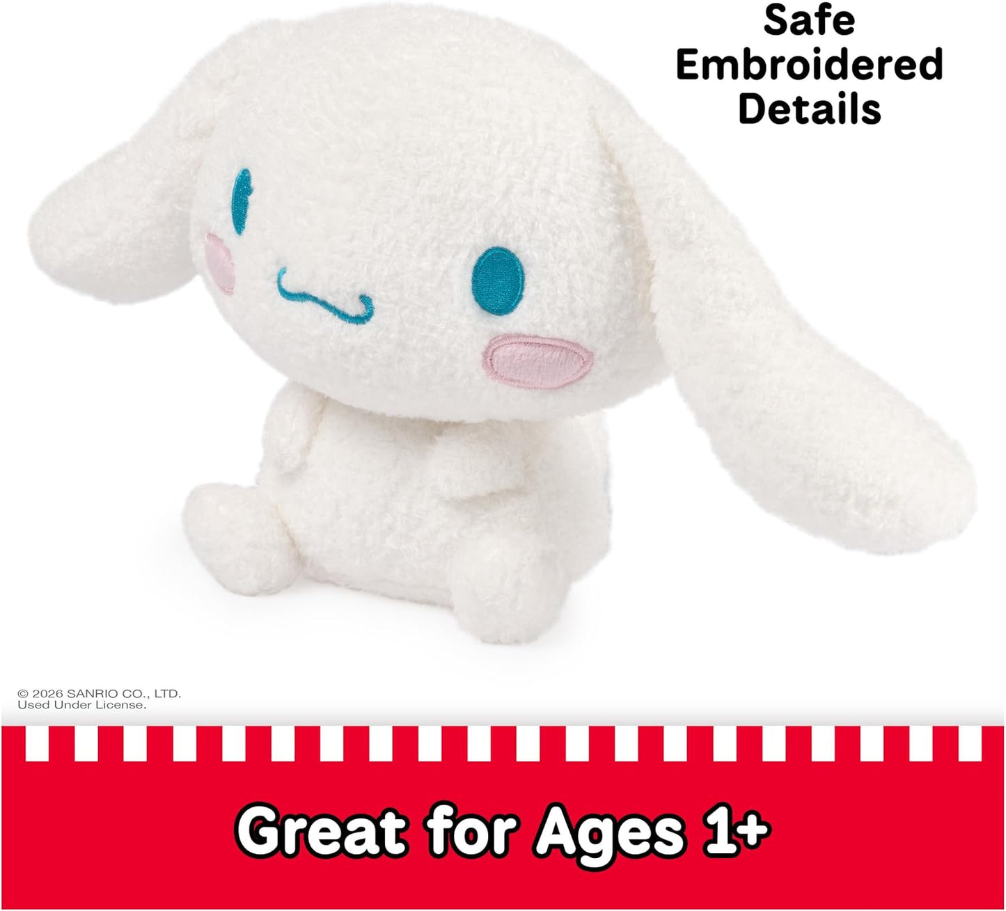 GUND Sanrio Cinnamoroll Plush, Premium Stuffed Animal for Ages 1 and Up, 6”, White