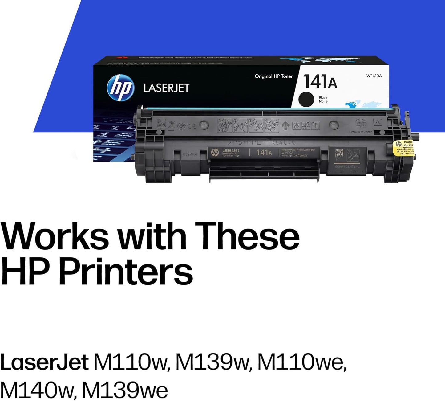 HP 141A Black Toner Cartridge | Works with LaserJet M110, LaserJet MFP M139, M140 | W1410A